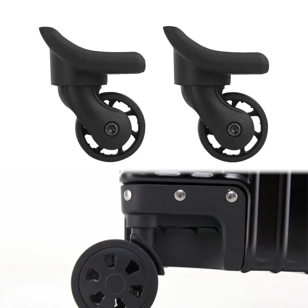 2 szt. Obrotowe o 360 stopni, ciche kółka do walizki, wymienne, wytrzymałe, odporne na zużycie, trwałe kółka obrotowe do torby podróżnej
