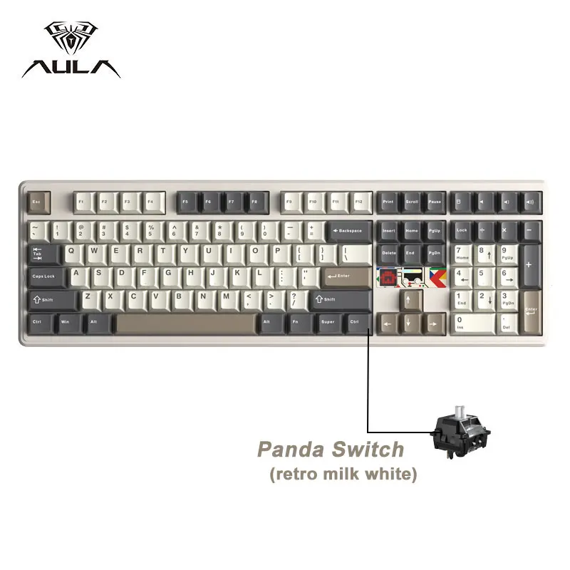 AULA F108 Pro V2 Tri-Mode Wireless Gaming Keyboard 8KHz Polling Rate 100% Layout RGB Backlit Hot-swap 10000mAh Gasket Structure image 3