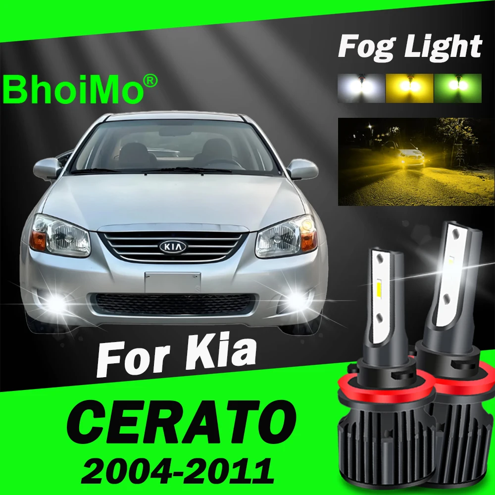 

BhoiMo For Kia CERATO 2004 - 2011 Front Fog Light Lamp Led Bulb 2005 2006 2007 2008 2009 2010