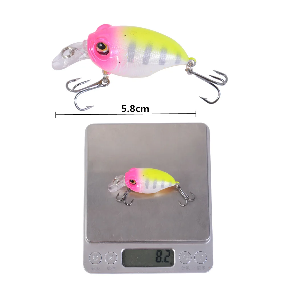 Billings Floating Rock N Roll Chubby Köder 5,8 cm/8,2 g Wackelnder Hartplastikköder 8 Farben Künstlicher Spinnerbait Angelzubehör – Detail 3
