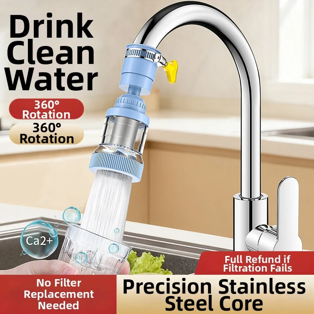 

2pcs Faucet Water Filter For Immediate Purification Kitchen Sink Faucet Mount Water Filter Household Water Clean Purifier
