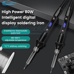 Adjustable Temperature Digital Display Electric Soldering Iron 80W 220V/110V LCD Electric Soldering Iron DIY Welding Repair Tool