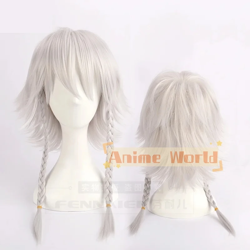 Anime TouHou Project Izayoi Sakuya Cosplay Wig Silver grey Braided Wig Halloween Party