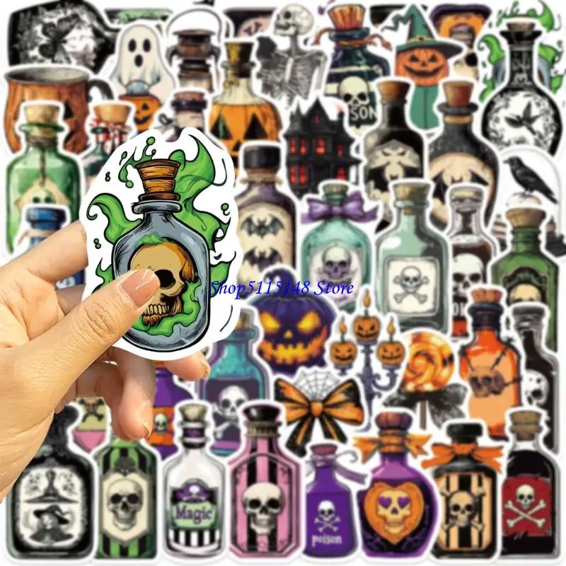 F3MA 50 ملصقات كرتون الساحرة الرسوم المتحركة لاصق ملحقات أجهزة الكمبيوتر اللوحي المادة آمنة