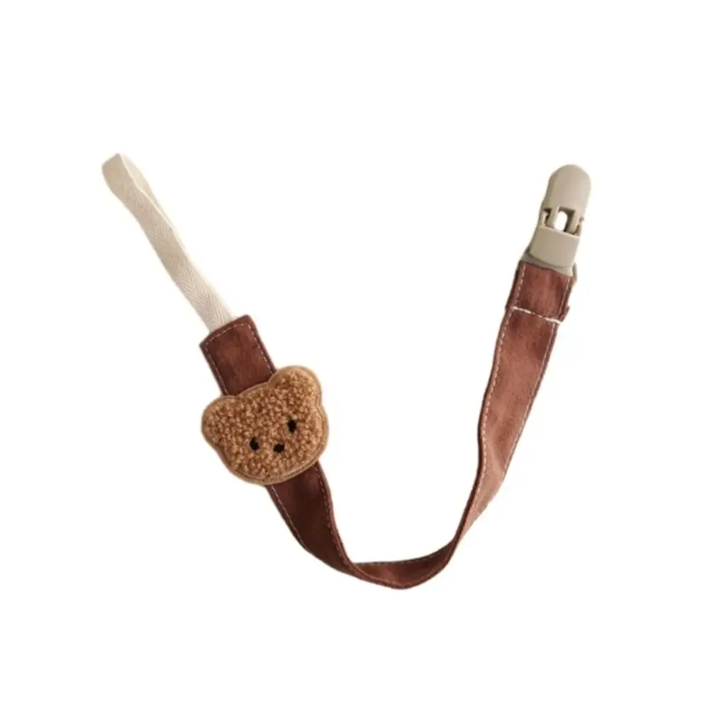 

Embroidery Baby Cloth Pacifier Chain Lattice Adjustable Soother Holder Teether Toys Straps Bear Nipple Holder Clips Baby