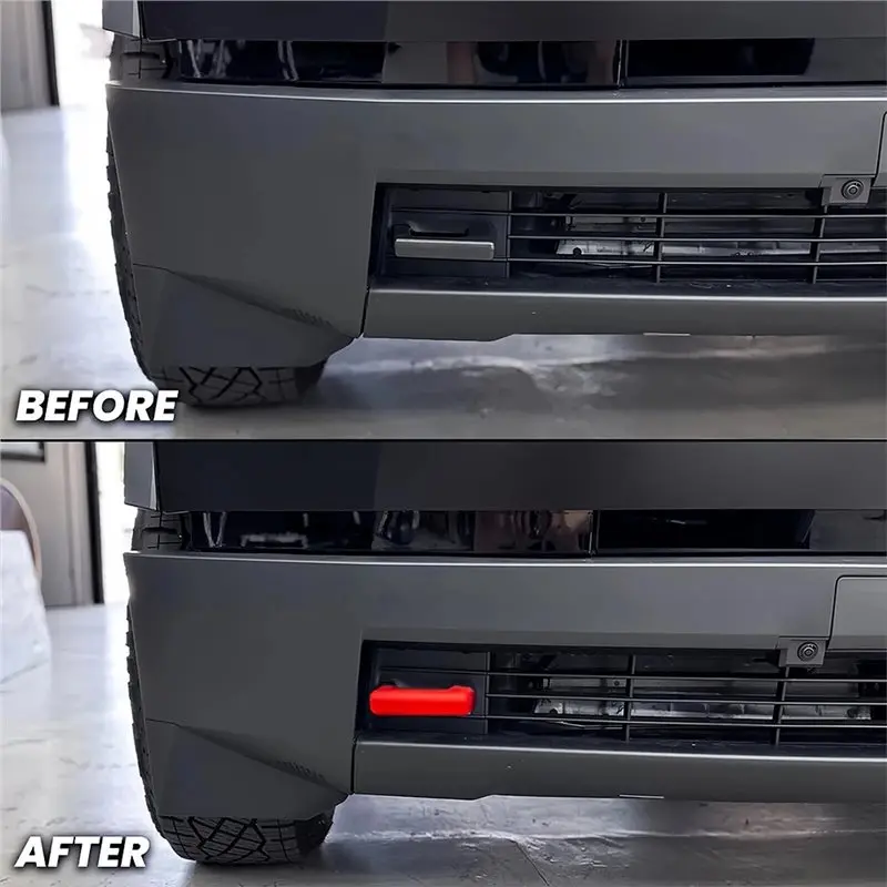 غطاء خطاف السحب الأحمر مناسب لملحقات خطاف السحب الأمامي Tesla Cybertruck 2024 2025 #6