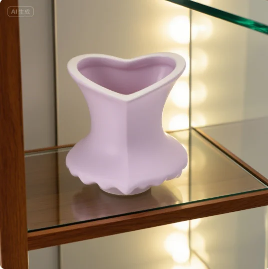 

Purple Three-Dimensional Love Gua Sha For Face Body Massage Tool Ceramic Guasha Board For Relief Massage Face Lift Massager