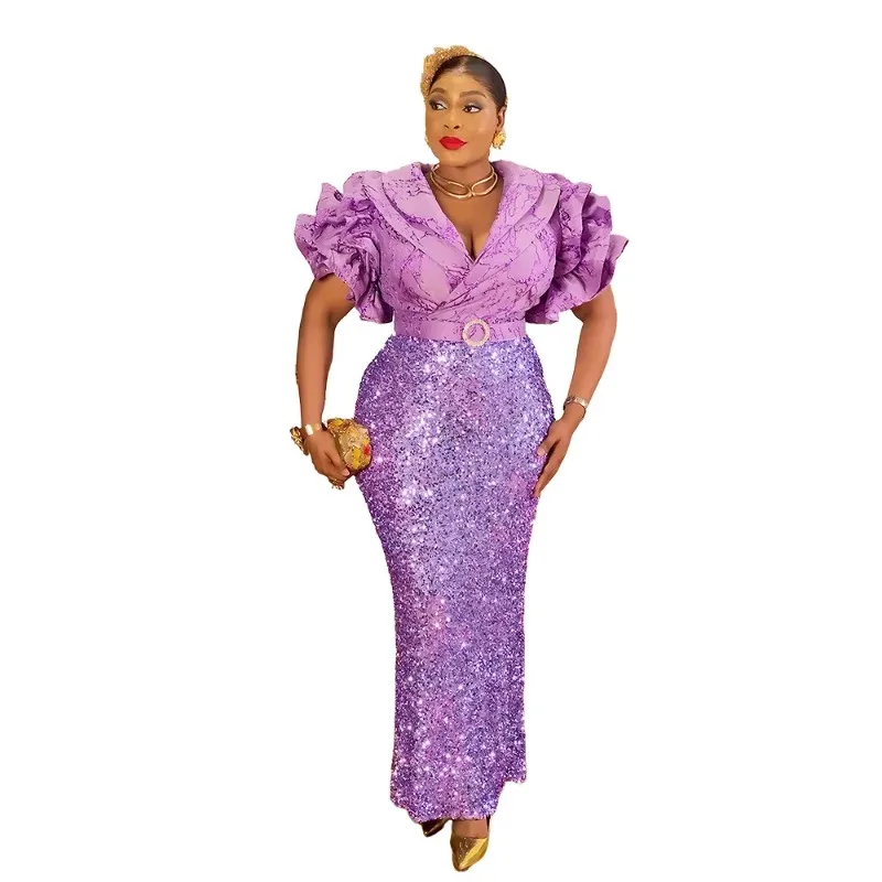 

Elegant Luxury Dashiki African High Waist Bodycon Dress for Women Wedding Party Evening Birthday Night Celebrity Dress