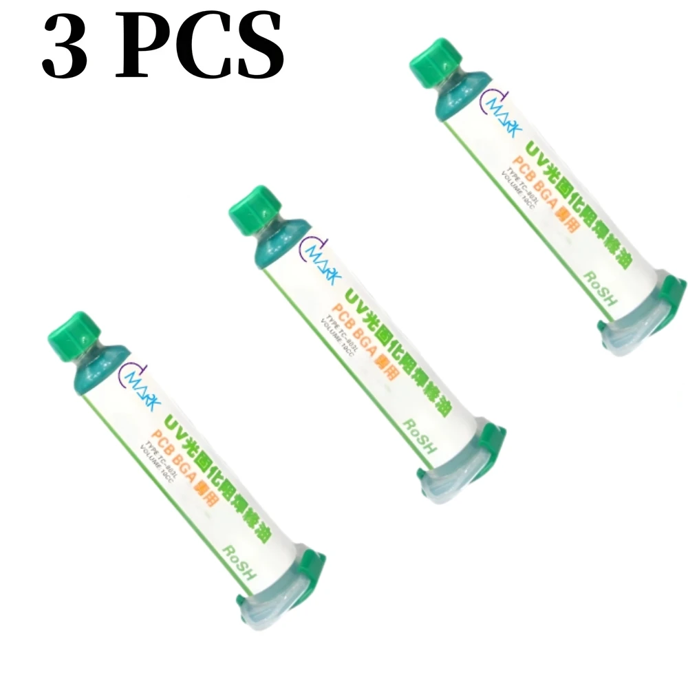 1-5pcs 10CC UV Curing Solder Mask Ink Resistance Paste Green Oil for PCB BGA Circuit Board Protect Paint Electronic Repair Tools image 6