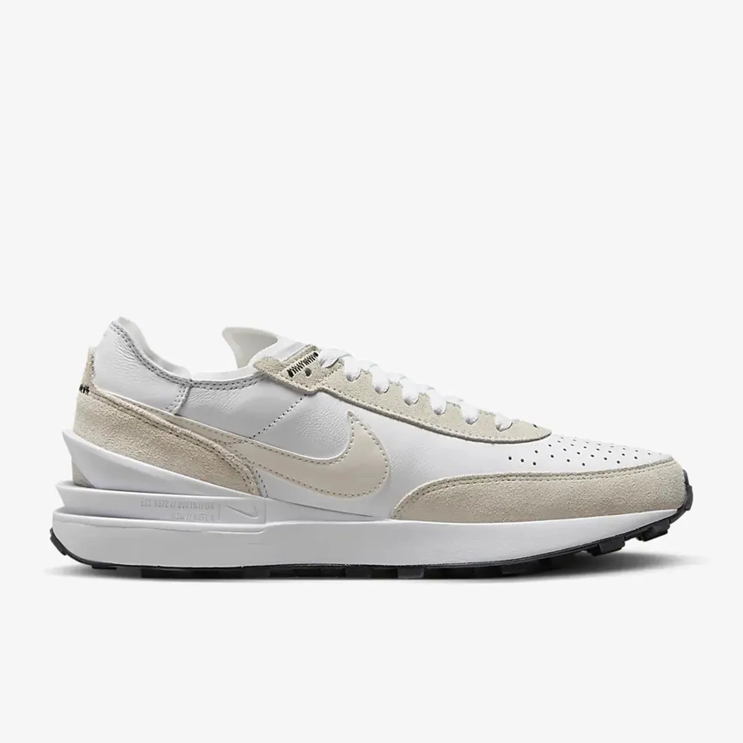 Nike Official Authentic Waffle One Men's CUSHIONING Breathable กีฬารองเท้าวิ่ง DX9428-100