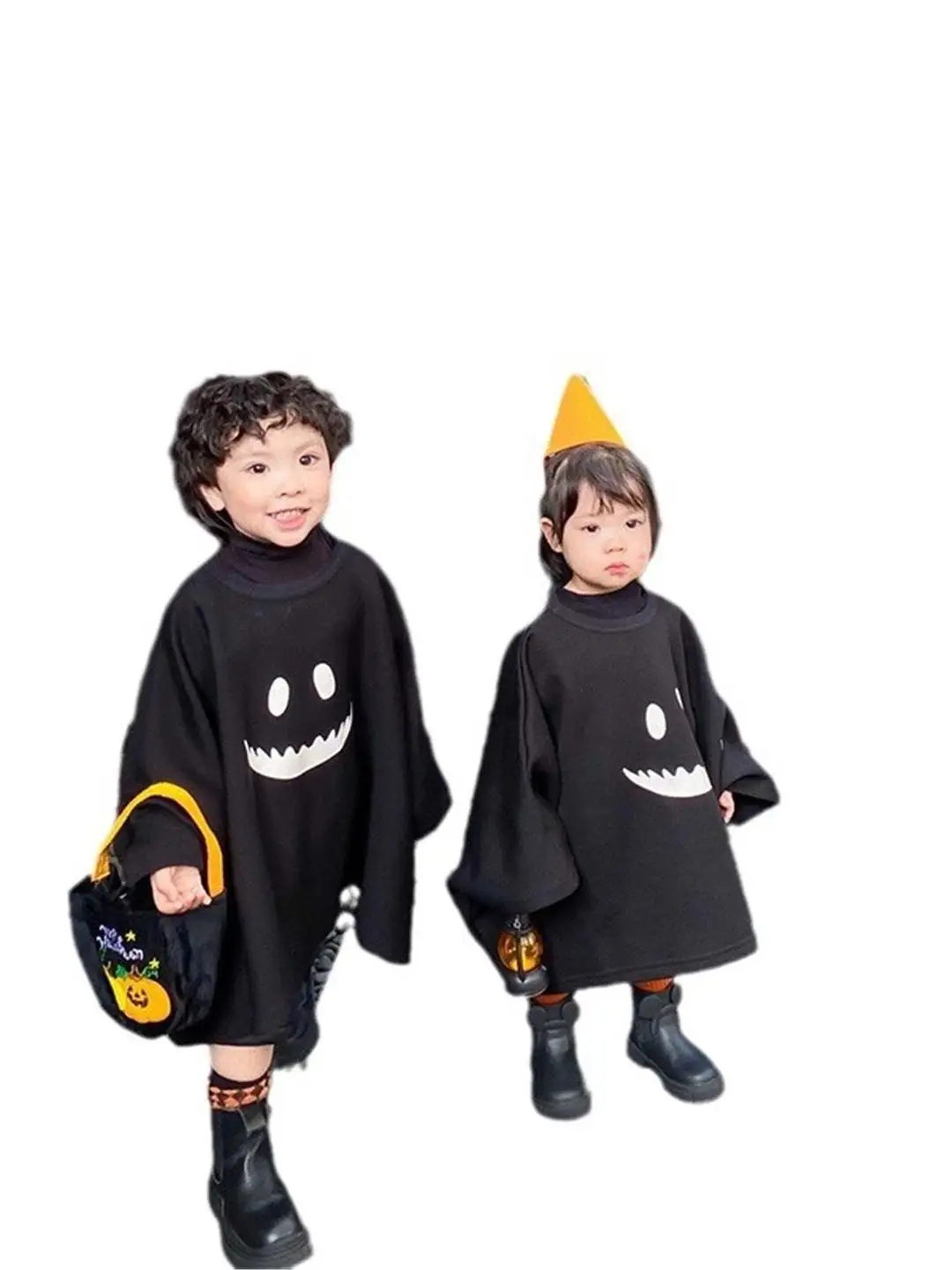 

loween Devil Cosplay Costume Children's Clothing Boy's Ghost Outfit Toddler Pumpkin Robe Cape Polyester Material