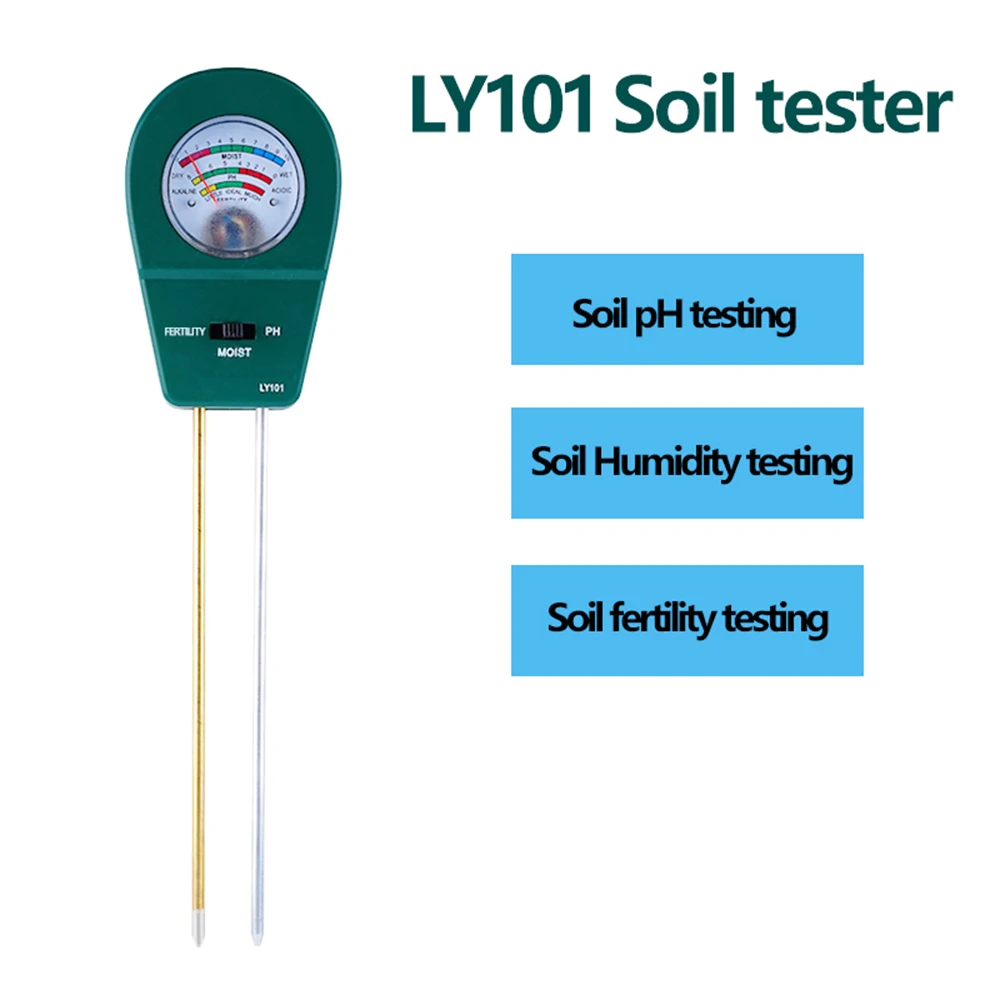 Imagem -02 - Medidor de Fertilidade de Umidade Testador de Solo Vegetal Detector de ph Medidor de Umidade do Solo do Jardim Ly101 em 1