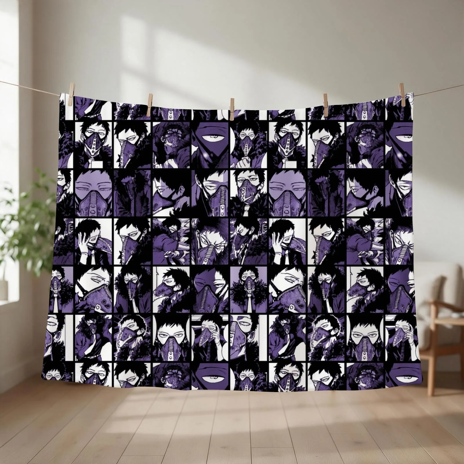 Over haul villain- collage color version Throw Blanket Plaid on the sofa Kid'S Picnic Nap Blankets