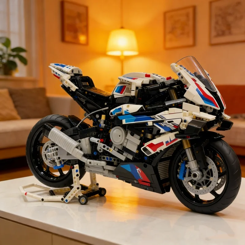 

Технический конструктор мотоцикла M1000RR 1:5 (1920 деталей) - Модель механического мотоцикла MOC, игрушка для сборки, подарок на день рождения для мальчиков