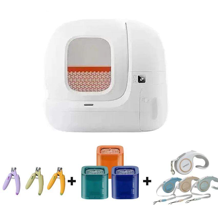 

Wholesale 4-in-1 Hot Selling Cat Kit PETKIT Cat Li tter Box+PETKIT Water Dispenser+Nail Clipper+Leash(Total 4pcs)