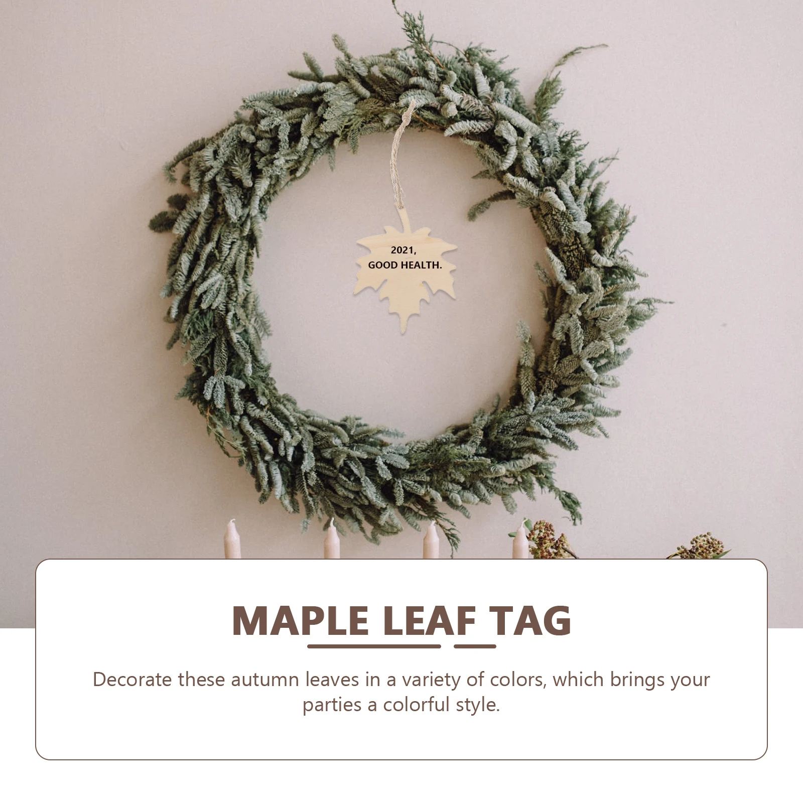 

1 set Scratch Maple Leaf Tags Colorful Wooden Slices DIY Graffiti Decor Hanging nament Sewing Accessories