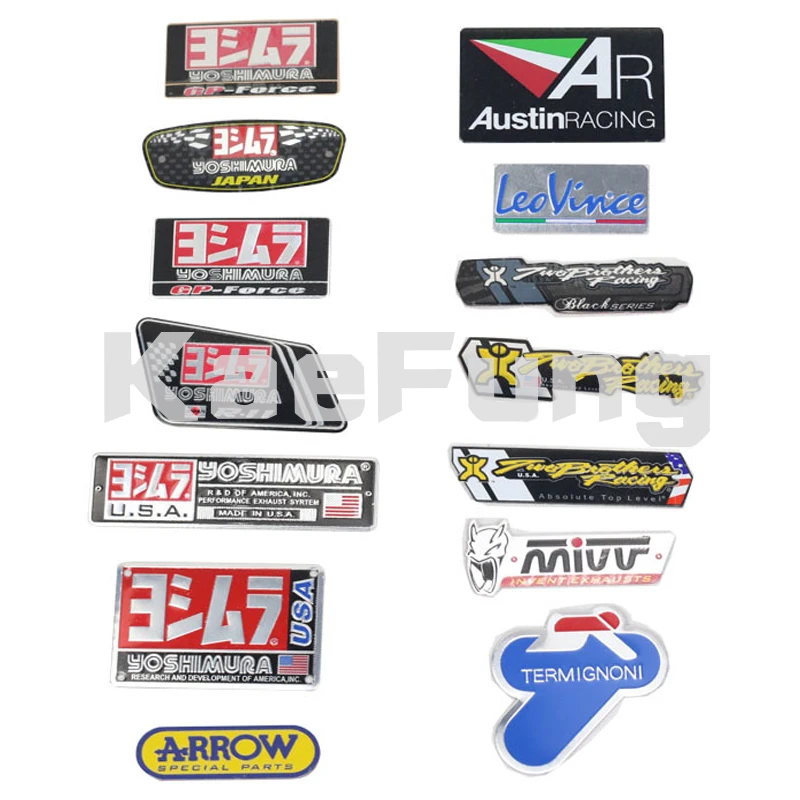 

Motorcycle Exhaust Pipe Tip Stickers 3D Heat-resistant Decals Aluminium Cool Personality For Scorpio Yoshimura Two Brother Arrow