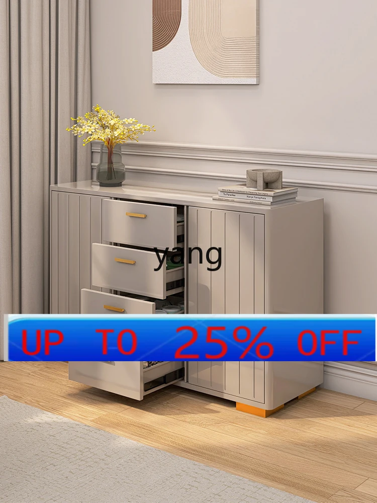 

Lmm light luxury steel dining side cabinet household living room large-capacity storage cabinet cabinet integrated
