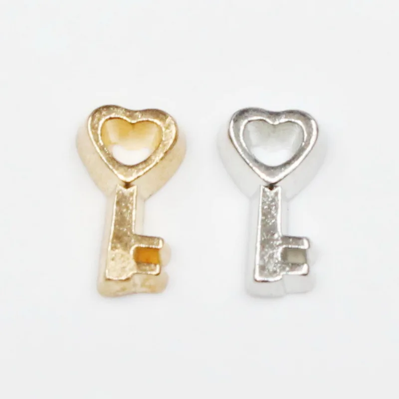 Hot Selling 20pcs/lot Lock Key Floating Charms Beer Juice For Glass Lockets Memory Pendant DIY Jewelry Making Wholesale