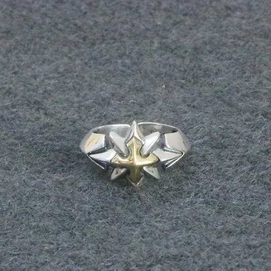 Trendy ring s925 silver cross punk style open ring menstylish rock fashion index finger ring
