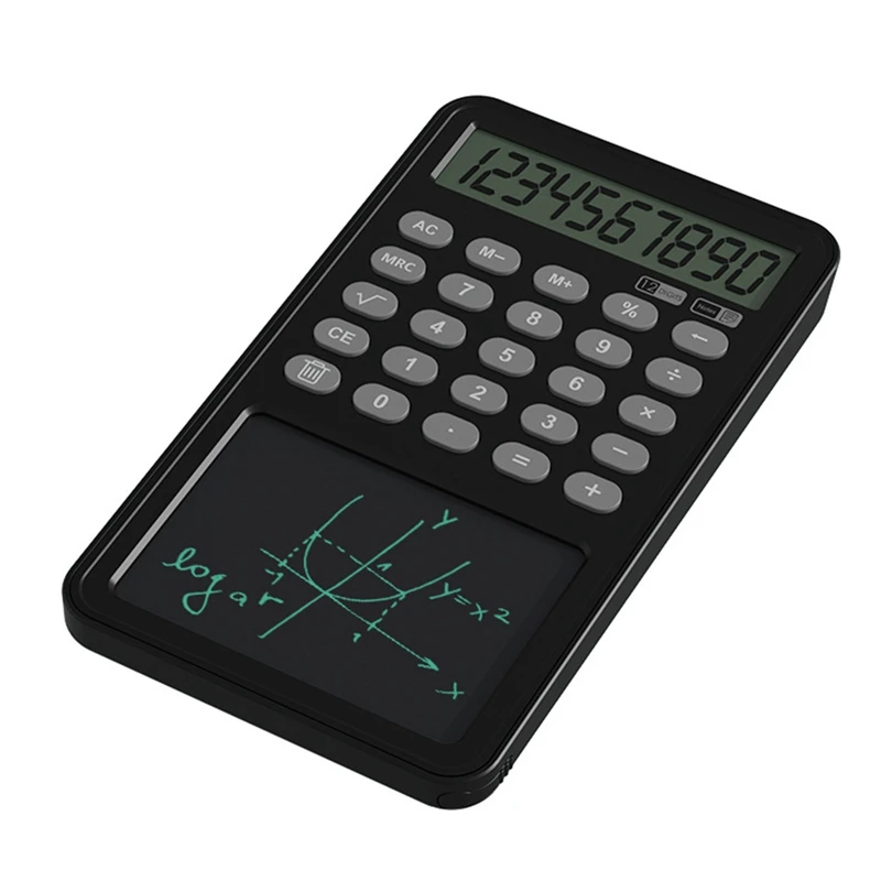 Calculadora de escritorio con pantalla LCD de 12 dígitos, calculadora de escritorio portátil silenciosa, calculadora básica para oficina, negocios y hogar