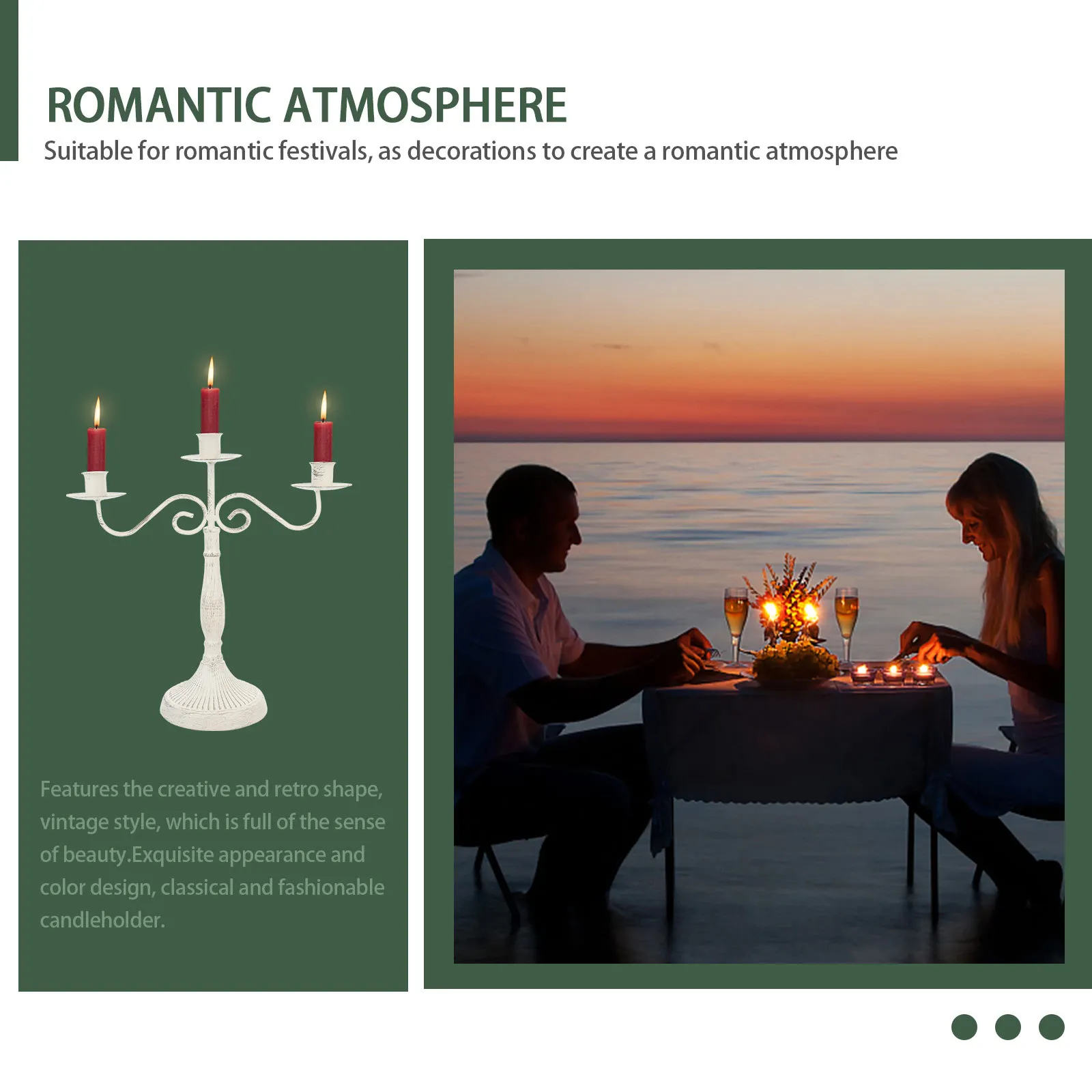 

Vintage Iron Candlestick Multi-Head Candelabrum Tall Retro Holder For Home Decor Desktop Wedding Party Aromatherapy