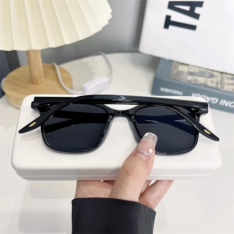 Luxuriöse Rechteckige Sonnenbrille für Damen und Herren Vintage Markendesigner Eckige Sonnenbrillen Herren Shades Damen Eyewear Brillen Gläser – Detail 12