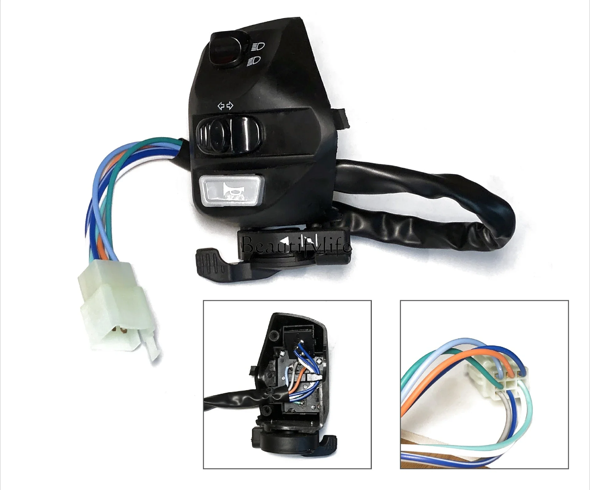 

yj22 Motorcycle accessories left and right handle switch, wholesale headlight steering handle modification accessories