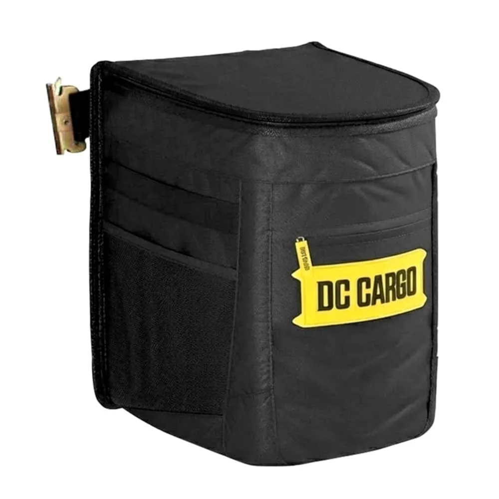 

Spill Proof Hanging Trash Can for Trailer RV 2.5 Gallon with Removable Liner Storage Pockets