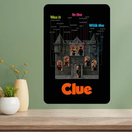 Affiche métallique du film classique Clue