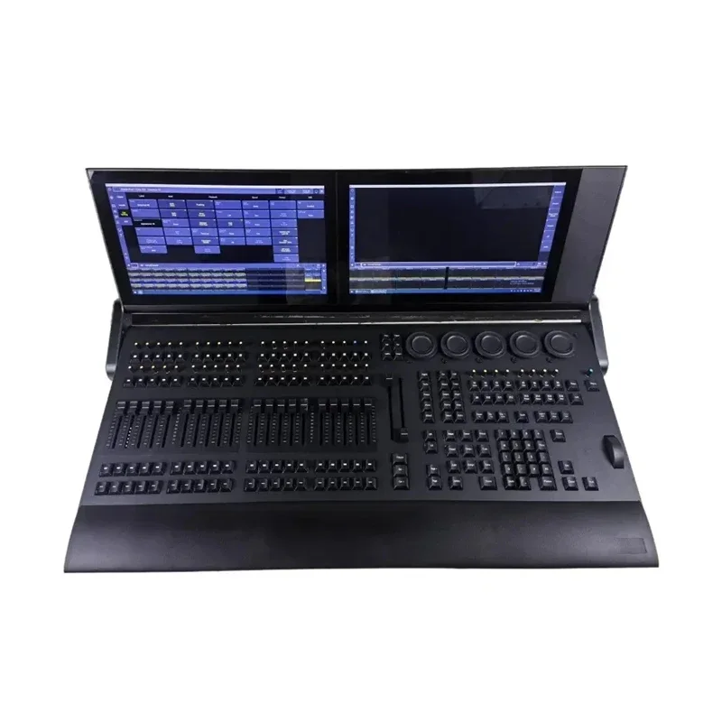 New Dual Screen MA3 onPC Compact XT DMX Console with Flight Case for Moving Head Light Dimmer
