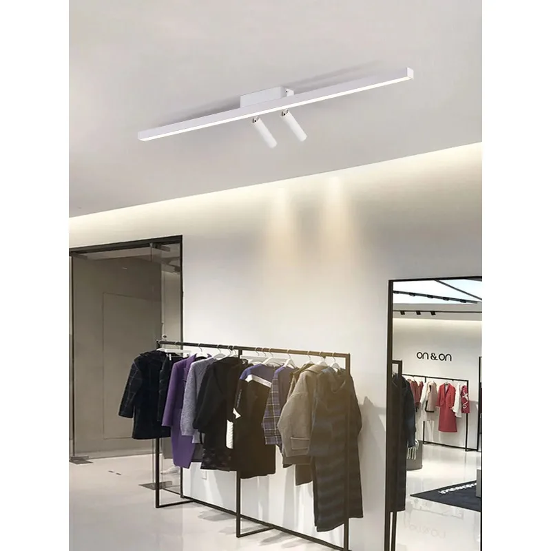Nordic Led Ceiling Lamp For Living Dining Room Bedroom Closets Kitchen Aisle Strip Track Spotlight Background Lighting Fixture view 2
