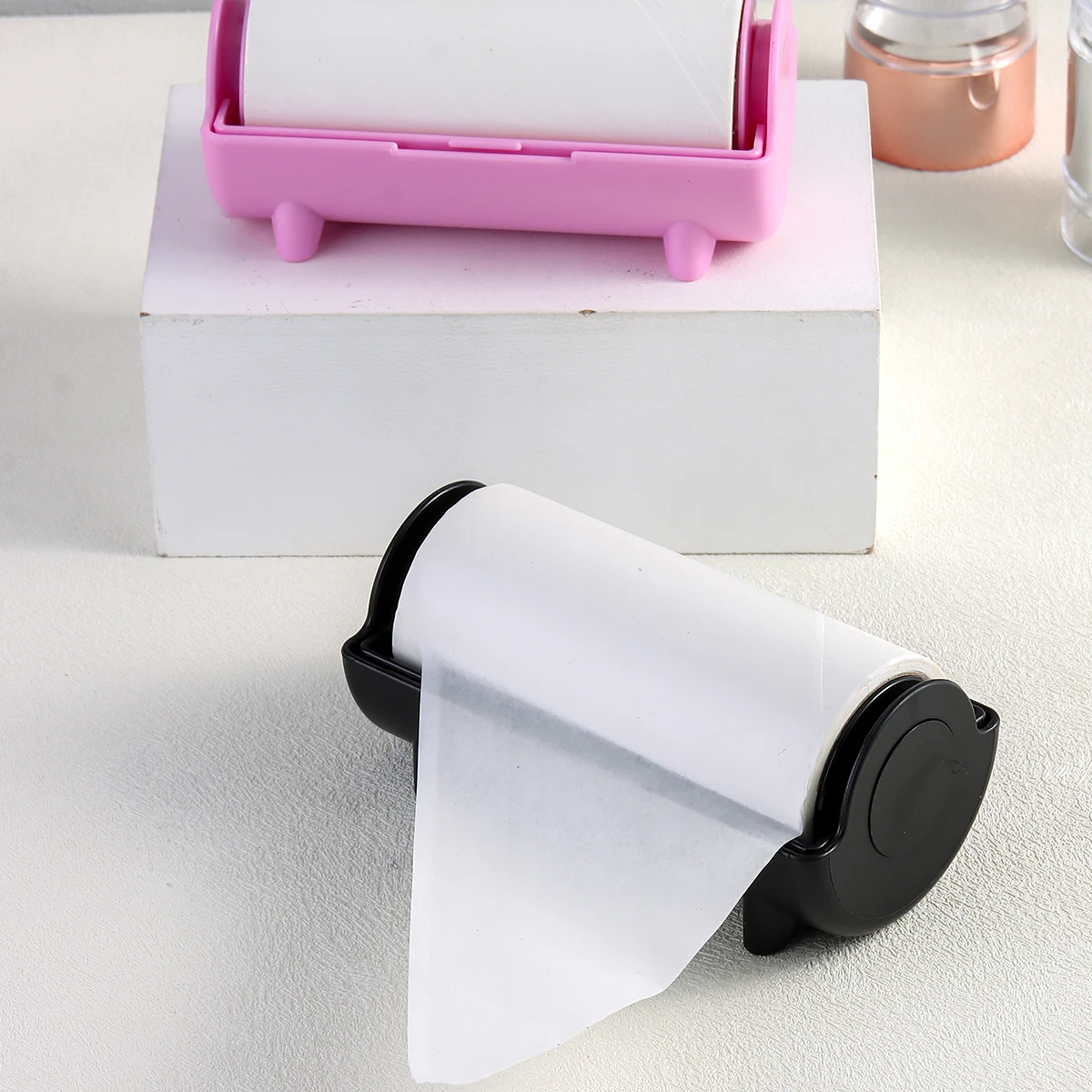 Doppelseitiges Nagelstempel-Blottingpapier 60 Stück/Rolle Entfernt Drucköl Nagelstempel-Reinigungswerkzeuge Klebepapier für Nagelstudios – Detail 10
