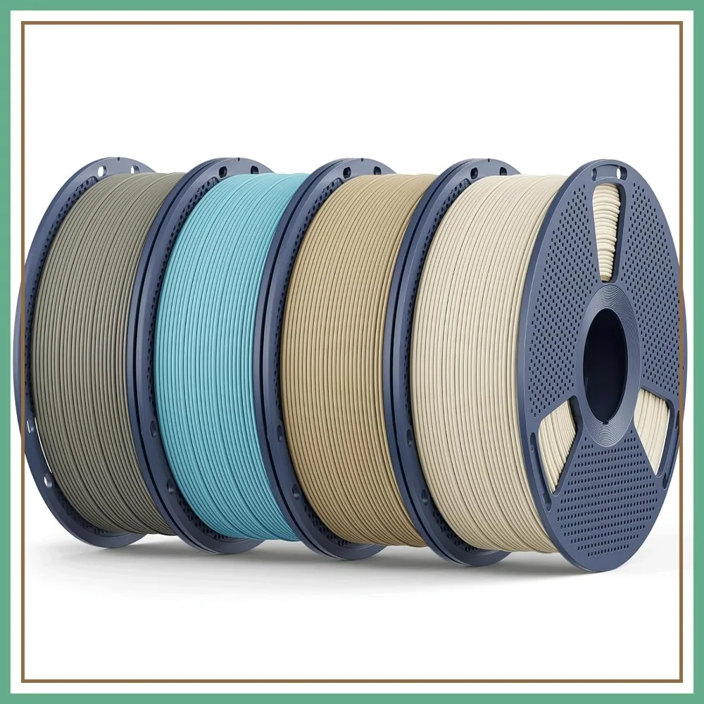 

Matte PLA Filament 1.75mm 4kg 3D Printer Filament Matte Surface Texture No Clogging Less Brittle Bone White Ocean Blue Oak Clay
