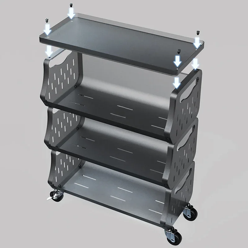 

Modern Metal Kitchen Trolleys Simple Wheeled Cart Home Kitchen Furniture Living Room Snack Cart Fruit and Vegetable Storage Rack