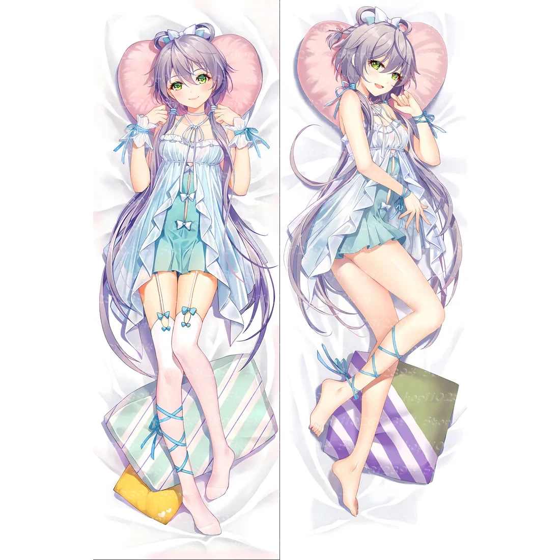 

Dakimakura Anime Pillow Case Luo Tianyi Double-sided Print Of Life-size Body Pillowcase Gifts Can be Customized