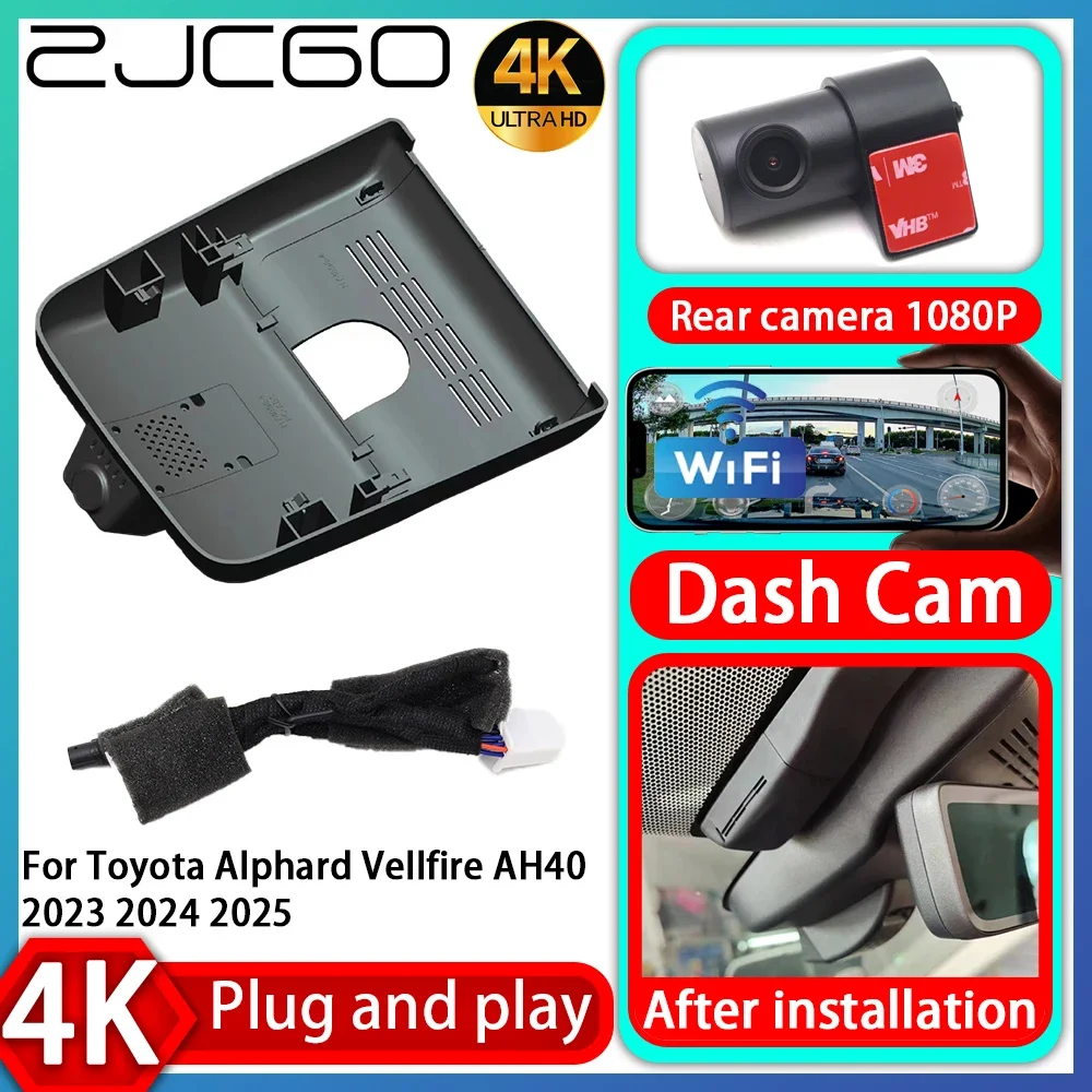 

UHD 4K 2160P Plug and Play DVR Dash Cam Video Recorder For Toyota Alphard Vellfire AH40 2023 2024 2025