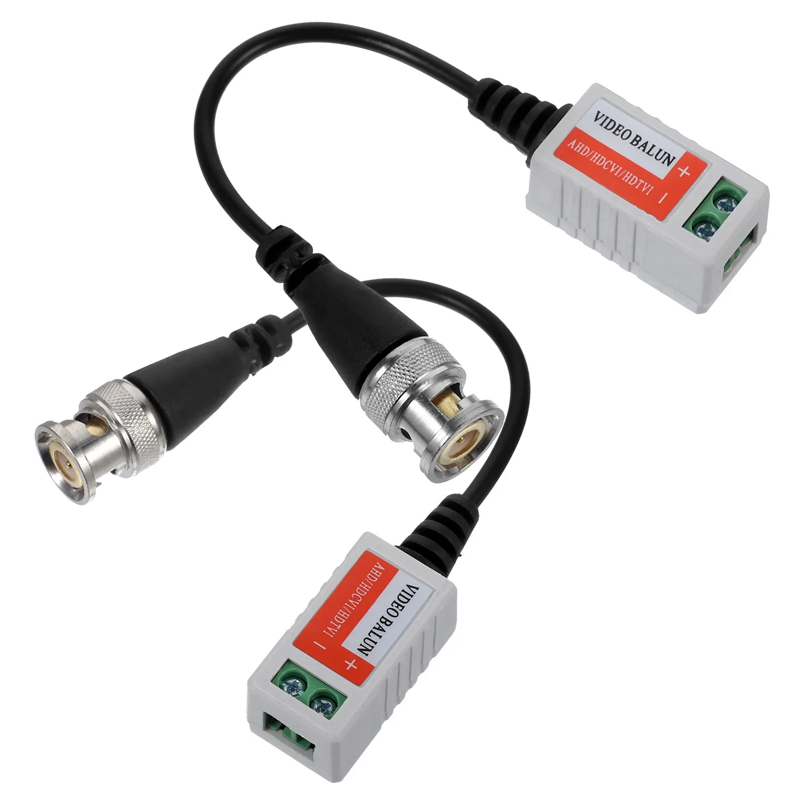 زوج من كابلات إرسال واستقبال الفيديو السلبية السوداء قناة واحدة - كاميرا CCTV 202a فيديو عالي الأداء