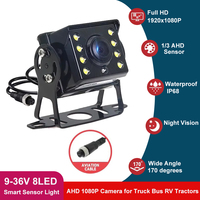 170° AHD 1920*1080P High Definition Truck Starlight Night Vision Rear View Camera For Truck Bus RV Tractors
