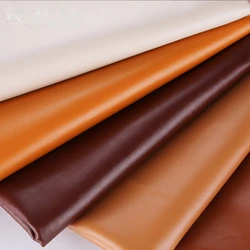 Faux Leather Fabric By The Meter for Sofa Covers Upholstery Diy Interior Sewing PU Napa Cloth Plain Black Blue Thickened Luster