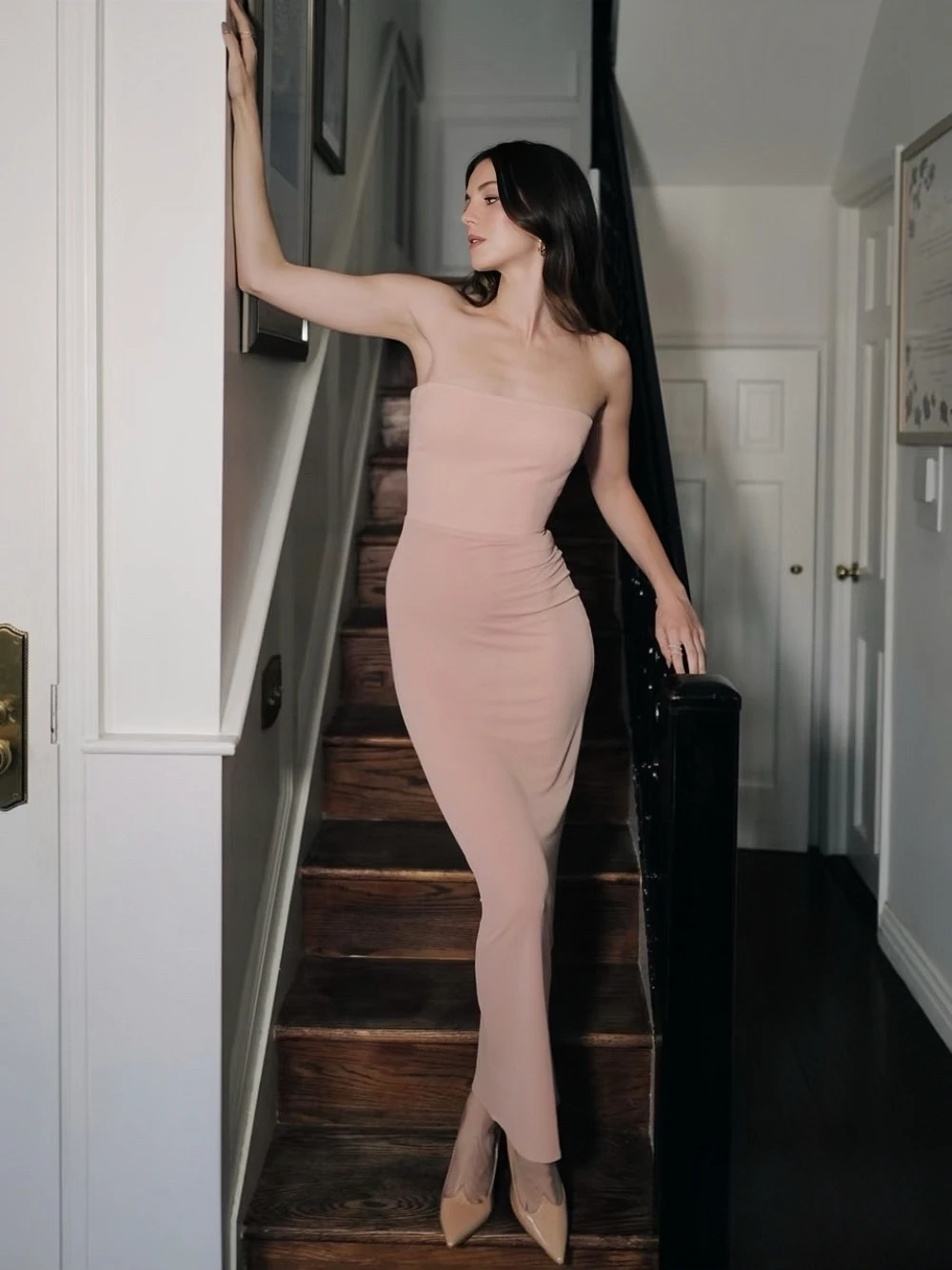 

Mermaid Celebrity Dress Strapless Sleeveless Bodycon Ruched Pleated Long Formal Occasion Gowns Glamorous Prom Evening Dresses