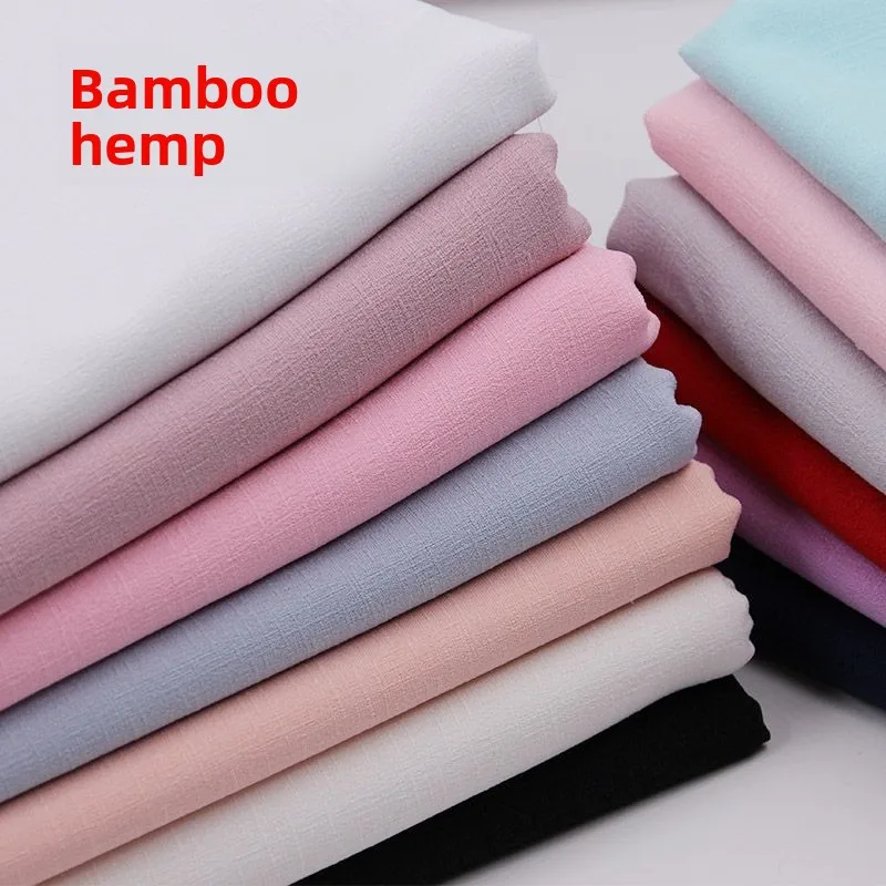 

drape soft Comfortable Slub Linen fabric for casual wear pants clothing design cloth diy by the meter Sewing Material