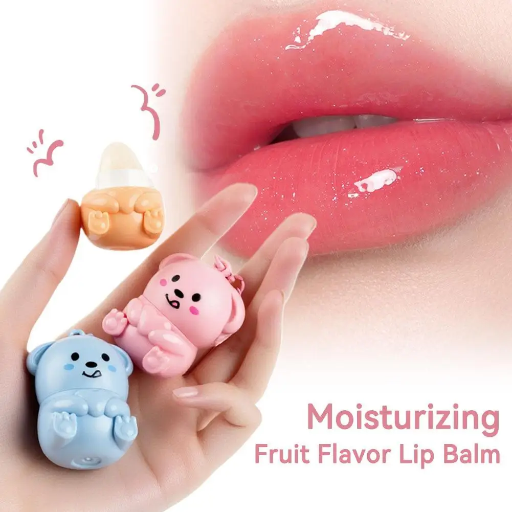 

Nourishing Animal Shaped Lip Balm Color-Changing Fruit Lip Balm Moisturizing Repairing Waterproof Lipstick Anti-Dry Cracking