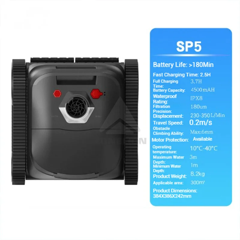 Intelligent Pool Cleaning Robot Wall Climbing Automatic Pool Cleaner for Inground Pools with Smart Navigation and Long Battery