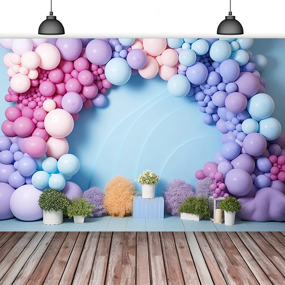 Arco-íris balão arco fotografia fundo, cenários adereços, adorável decoração pastel, estúdio de fotografia, festa de aniversário, CA-02