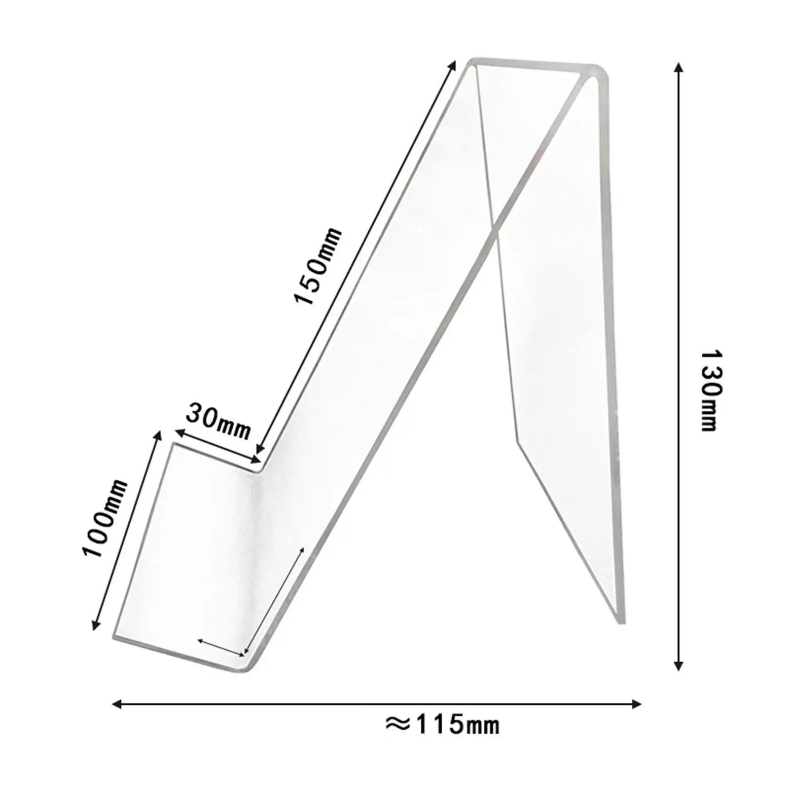 L Shaped Book Display Stand, Organizador do Desktop para papéis escolares, Papelaria