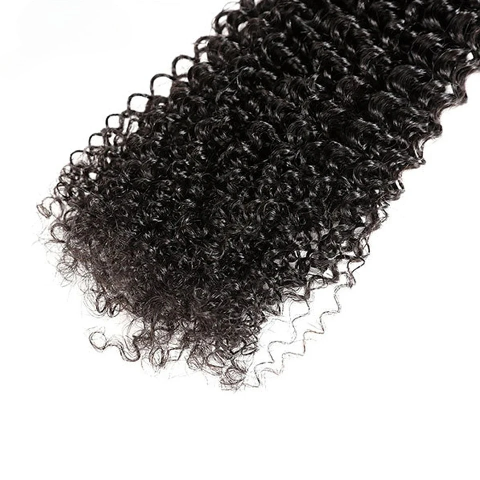 بيرو نسج على شكل شعر إنسان حزم الخام غريب مجعد الشعر البشري حزم 30 32 34 بوصة 1/3/4 حزم عميق مجعد الشعر التمديد #5