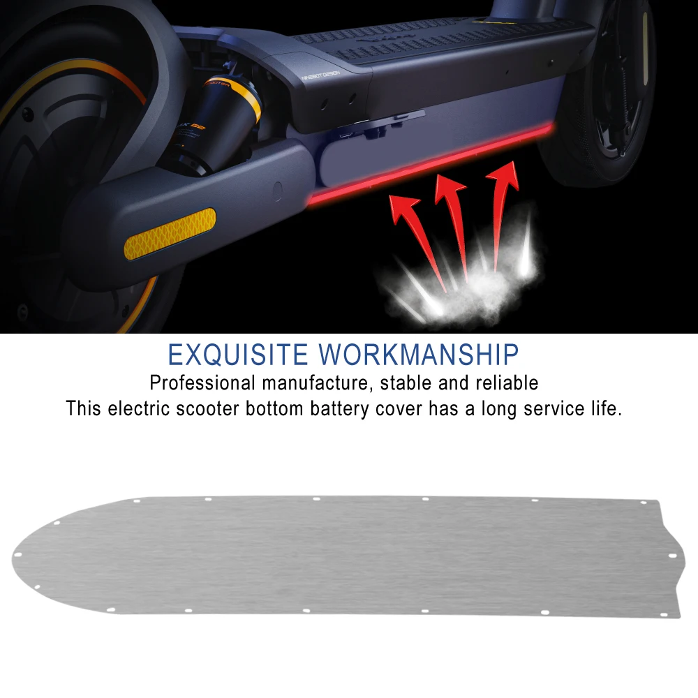 Stainless Steel Battery Bottom Cover for Ninebot Max G2 G65 Electric Scooter Anti-Collision Guard Chassis Protect Bottom Guard