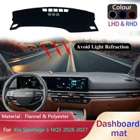 Alfombrilla para el Tablero del Coche para Kia Sportage 5 NQ5 2026 2027, Forro Antideslizante, Parasol, Cubierta para el Tablero, Alfombra, Accesorios