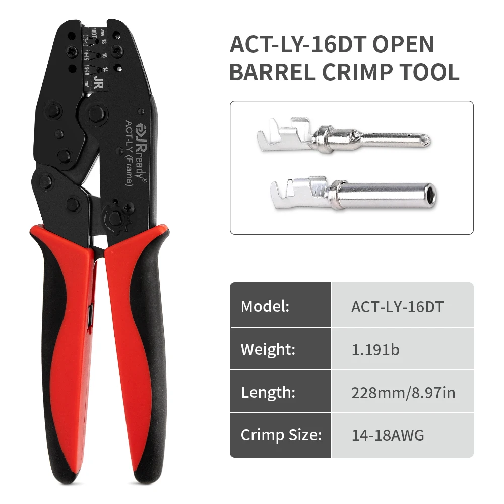 JRready ST6303 DT Deutsch Connector Kit 521PCS with deutsch crimp tool ACT-LY-16DT, 2Pin, 3 4 6 8 12Pin Connector with Stamped C